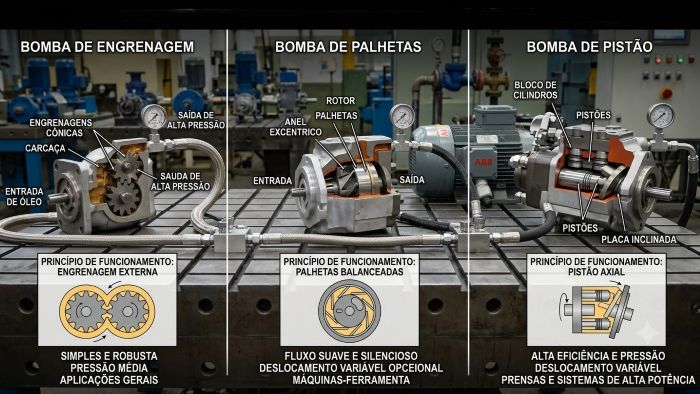 principais tipos de bombas hidráulicas industriais